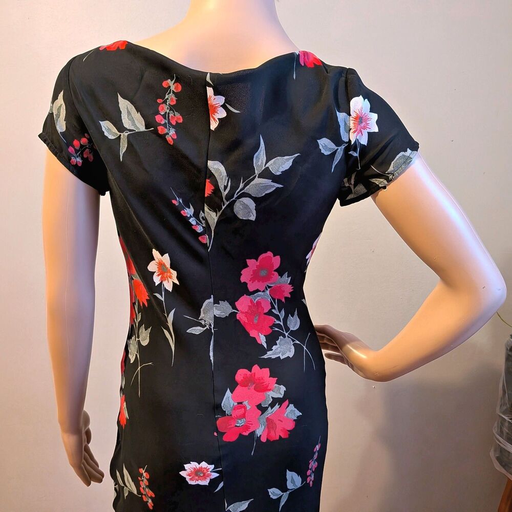 Vintage 90s Jonathan Martin Floral Maxi Dress Cottagecore Whimsygoth Size 5 - Picture 9 of 9